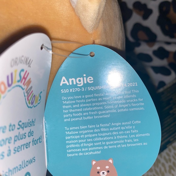 SQUISHMALLOWS ANGIE THE BROWN CELEBRATION DOG PLUSH TOY ANIMAL - Picture 5 of 9